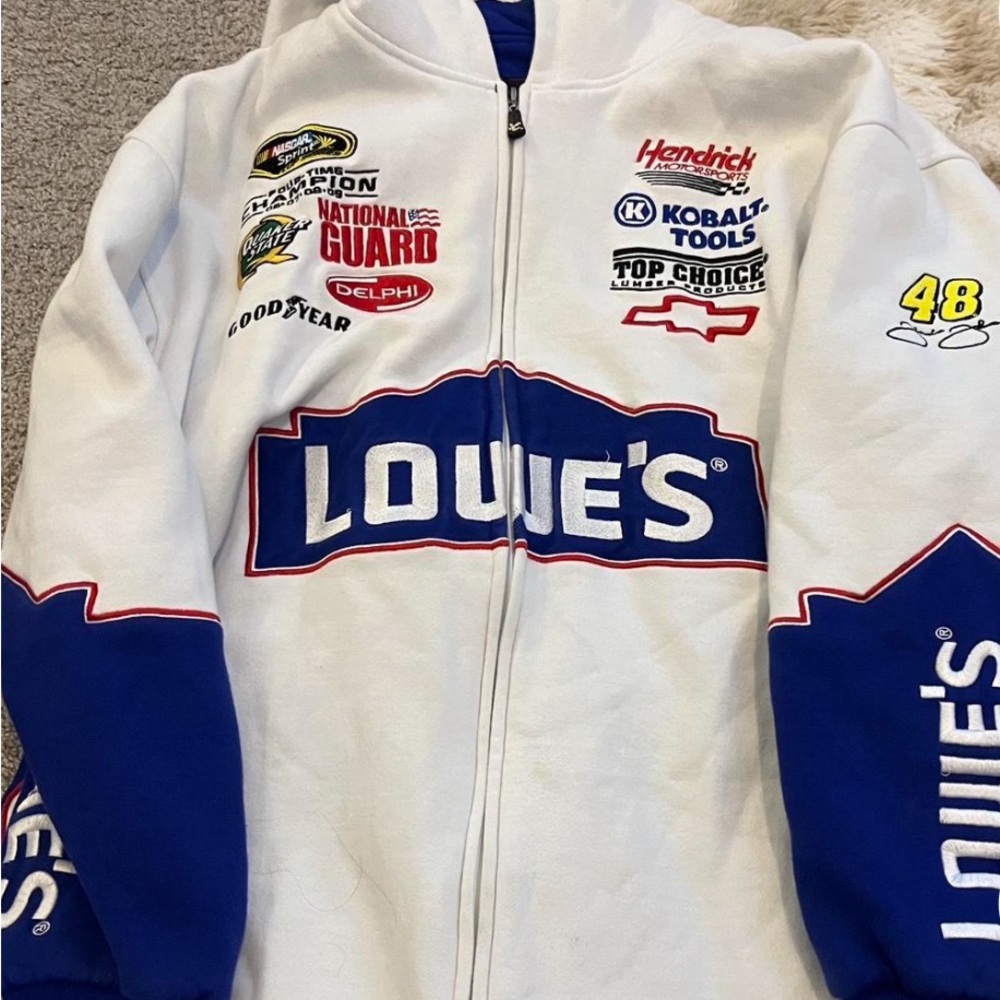 Rare vintage Nascar Racing Jacket - White and Blue